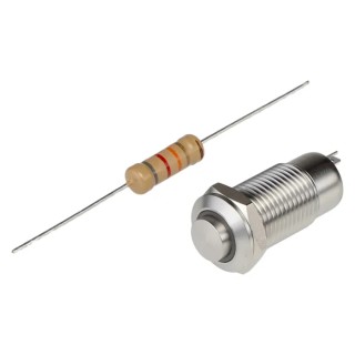 RS PRO Illuminated Latching Push Button Switch SPST, Panel Mount, 12 mm Cutout, Red LED, IP40, 36 V dc 220 V ac 111-6518