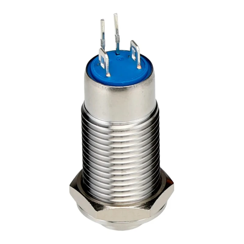 RS PRO Illuminated Latching Push Button Switch SPST, Panel Mount, 12 mm Cutout, Red LED, IP40, 36 V dc 220 V ac 111-6518