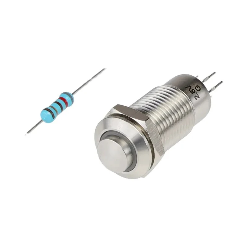 RS PRO Illuminated Latching Push Button Switch, Panel Mount, 12mm Cutout, SPST, Green LED, IP40, 36V DC 111-6514