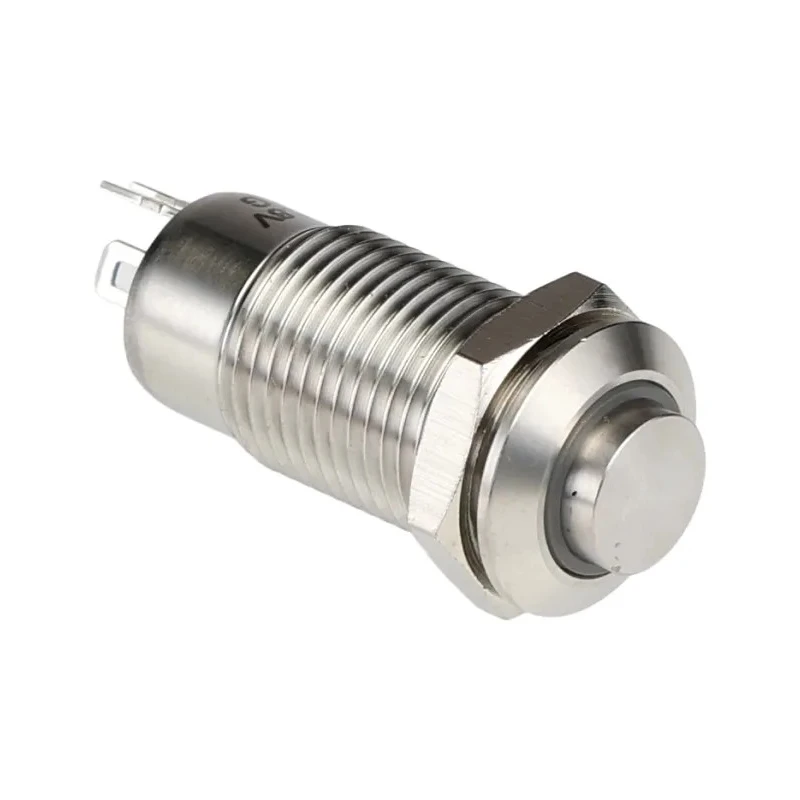 RS PRO Illuminated Latching Push Button Switch, Panel Mount, 12mm Cutout, SPST, Green LED, IP40, 36V DC 111-6514