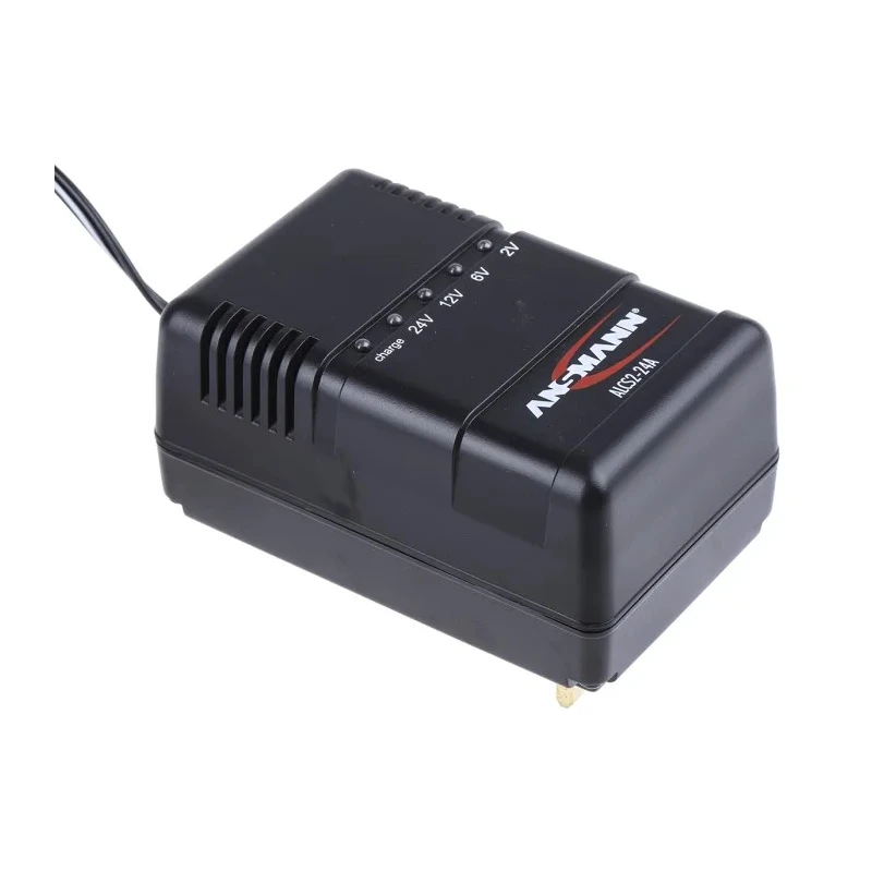 Ansmann Battery Charger ALCS 2-24A for Lead Acid Batteries 2V 6V 12V 24V 900mA with UK Plug 9564006-1