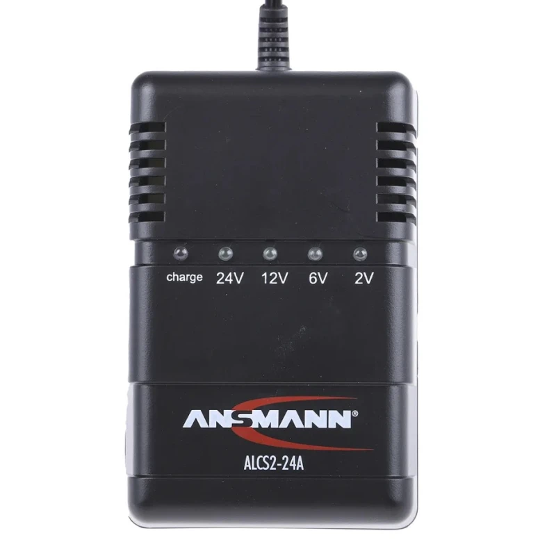 Ansmann Battery Charger ALCS 2-24A for Lead Acid Batteries 2V 6V 12V 24V 900mA with UK Plug 9564006-1