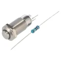 RS PRO Illuminated Push Button Switch, Latching, SPST, Panel Mount, 12 mm Cutout, White LED, IP40, 36 V dc 111-6520