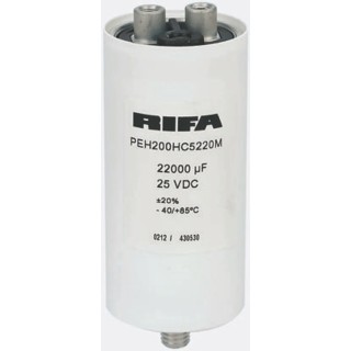KEMET Aluminium Capacitor 0.1F 25V dc Cylindrical Can Screw Mount Polar PEH200HK6100MB2