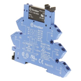 Finder Solid State Interface Relay 400V DIN Rail Cage Clamp 30V Control Voltage 2A Load Current 38.91.7.024.9024