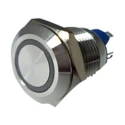 RS PRO Illuminated Push Button Switch Panel Mount SPST Momentary Red LED 12 mm Cutout 36 V dc 111-6531
