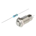 RS PRO Illuminated Push Button Switch, Latching, Panel Mount, 12 mm Cutout, SPST, Yellow LED, IP40, 36 V dc 111-6523