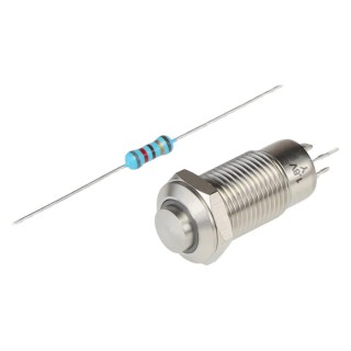 RS PRO Illuminated Push Button Switch, Latching, Panel Mount, 12 mm Cutout, SPST, Yellow LED, IP40, 36 V dc 111-6523