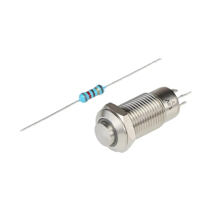 RS PRO Illuminated Push Button Switch, Latching, Panel Mount, 12 mm Cutout, SPST, Yellow LED, IP40, 36 V dc 111-6523