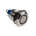 RS PRO Illuminated Momentary Push Button Switch Panel Mount 12 mm Cutout SPST Red LED IP65 IP67 36 V dc 111-6530