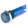 RS PRO Blue Panel Mount Indicator 12V DC 20mA Solder Lug Termination Flush Bezel IP67 111-6565