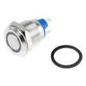 RS PRO Illuminated Push Button Switch Momentary Panel Mount 12 mm Cutout SPST White LED IP65 IP67 36 V dc 111-6532
