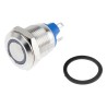 RS PRO Illuminated Push Button Switch Momentary Panel Mount 12 mm Cutout SPST White LED IP65 IP67 36 V dc 111-6532