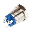 RS PRO Illuminated Push Button Switch Momentary Panel Mount 12 mm Cutout SPST White LED IP65 IP67 36 V dc 111-6532
