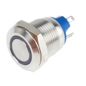 RS PRO Illuminated Push Button Switch Momentary Panel Mount 12 mm Cutout SPST White LED IP65 IP67 36 V dc 111-6532