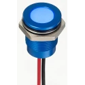 RS PRO Blue Panel Mount Indicator 24V DC 20mA Lead Wire Termination IP67 Flush 111-6578