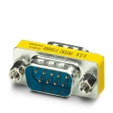 Phoenix Contact D-Sub Adapter 9-Way Male to Male, Straight Orientation, Gold over Nickel Contacts, Chromated Steel 1652651