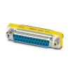 Phoenix Contact 25-Way D-Sub Adapter Female to Female, Gold over Nickel Contacts, Screw Mount VS-25-GC-BU/BU 1652680