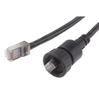 RS PRO Cat5e Ethernet Cable RJ45 Male to RJ45 Male 2m Black Unshielded PVC Cat5e