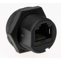 RS PRO Cat5e Shielded RJ45 Connector Female Panel Mount Socket IP67 Waterproof Straight 1 Port RJ45