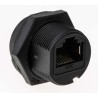 RS PRO Cat5e Shielded RJ45 Connector Female Panel Mount Socket IP67 Waterproof Straight 1 Port RJ45