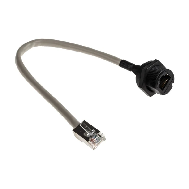 RS PRO Cat5e Ethernet Cable, 200 mm, Grey RJ45 Female to RJ45 Female, Shielded Twisted Pair PVC 111-6736