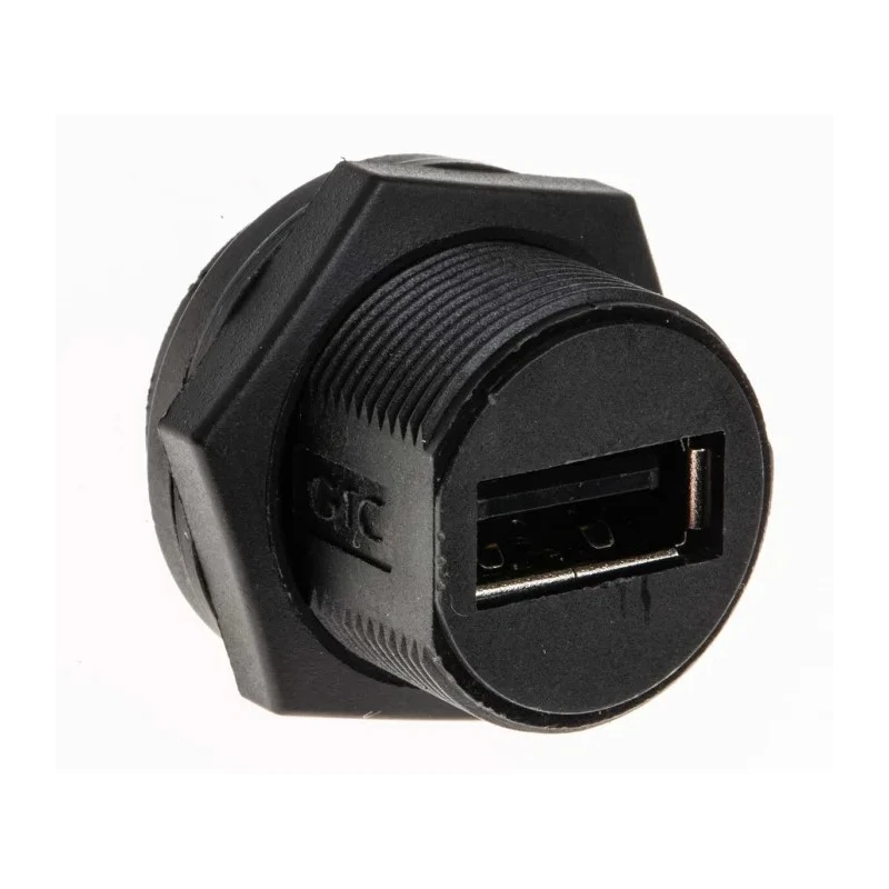 RS PRO Straight Panel Female 1 Port Mini USB Connector Panel Mount IP67 Rated 1.5A Current 111-6760