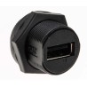 RS PRO Straight Panel Female 1 Port Mini USB Connector Panel Mount IP67 Rated 1.5A Current 111-6760