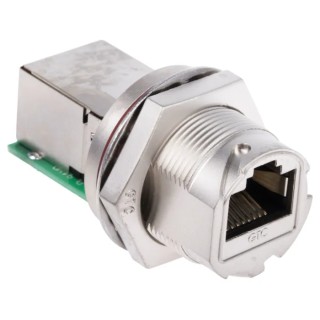 RS PRO RJ45 Connector Female Panel Mount Cat5e Shielded Straight 1 Port RJ45