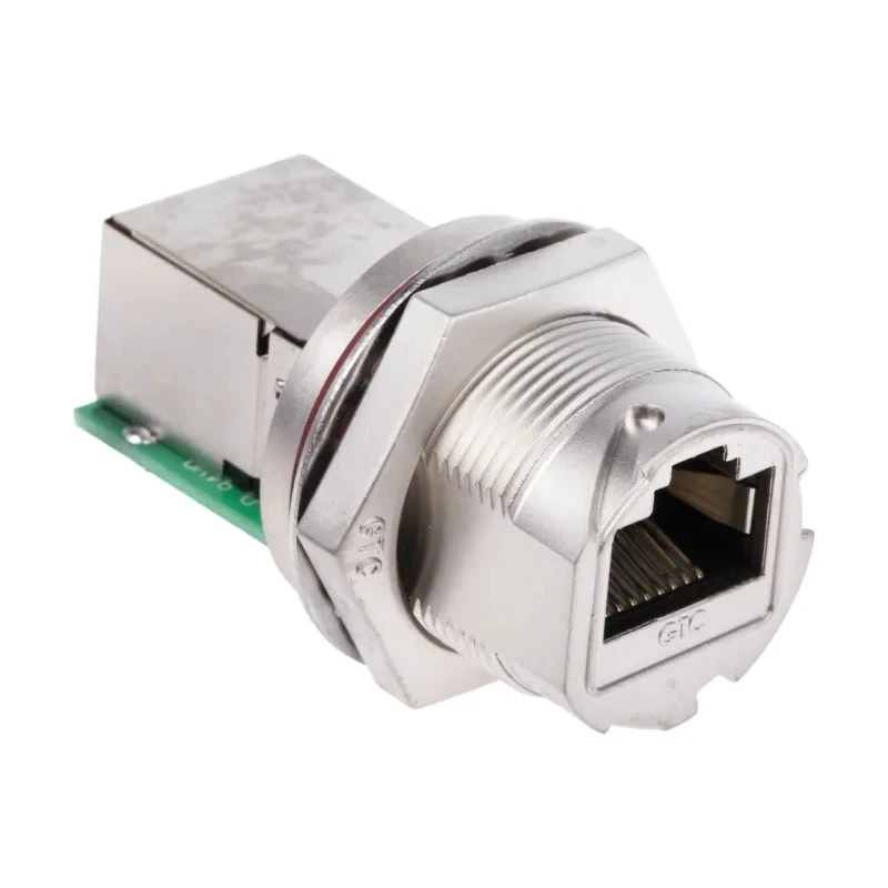 RS PRO RJ45 Connector Female Panel Mount Cat5e Shielded Straight 1 Port RJ45