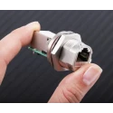 RS PRO RJ45 Connector Female Panel Mount Cat5e Shielded Straight 1 Port RJ45