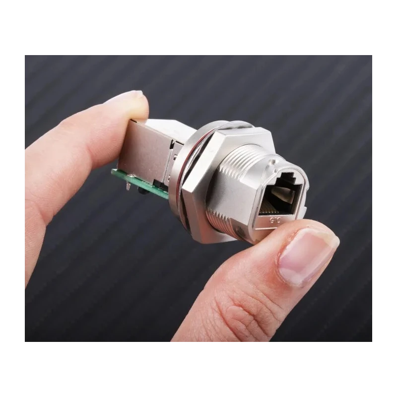 RS PRO RJ45 Connector Female Panel Mount Cat5e Shielded Straight 1 Port RJ45