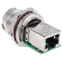RS PRO RJ45 Connector Female Panel Mount Cat5e Shielded Straight 1 Port RJ45