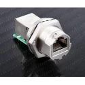 RS PRO RJ45 Connector Female Panel Mount Cat5e Shielded Straight 1 Port RJ45