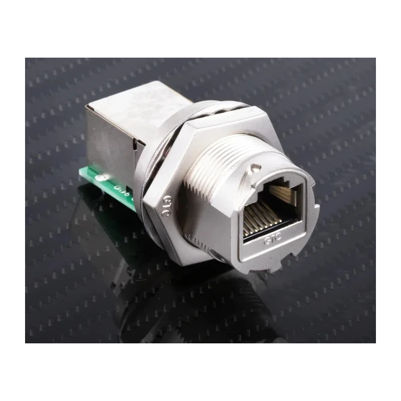 RS PRO RJ45 Connector Female Panel Mount Cat5e Shielded Straight 1 Port RJ45