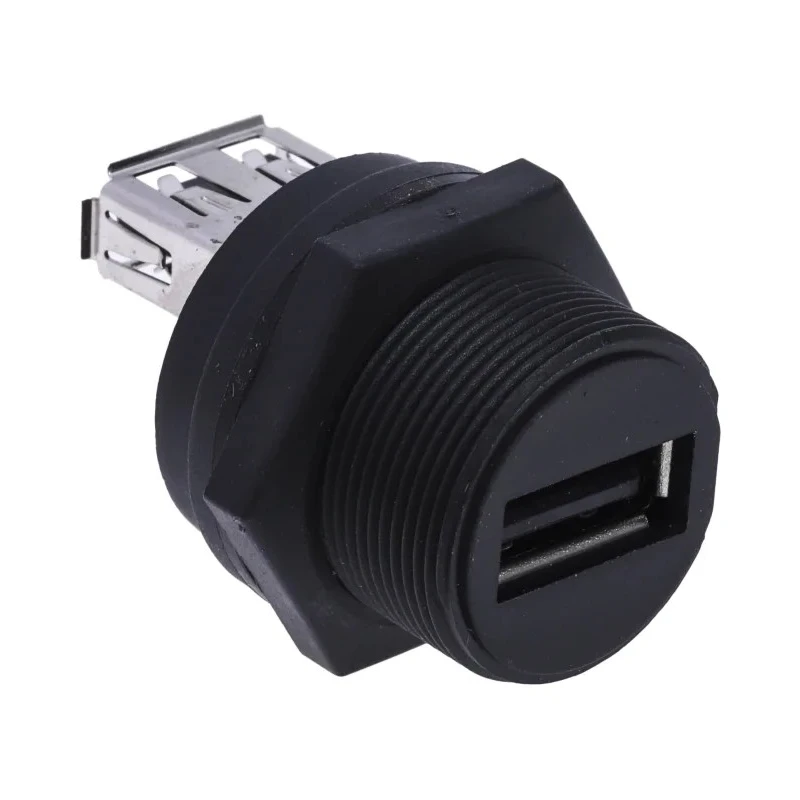 RS PRO Panel Mount Straight Female 2 Port Mini USB 2.0 Connector IP67 1.5A Current 111-6759