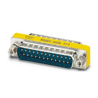 Phoenix Contact D-Sub Adapter 25-Way Straight Male to Male Copper Alloy Contacts Gold over Nickel Plating Germany 1652693