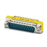 Phoenix Contact D-Sub Adapter 25-Way Straight Male to Male Copper Alloy Contacts Gold over Nickel Plating Germany 1652693