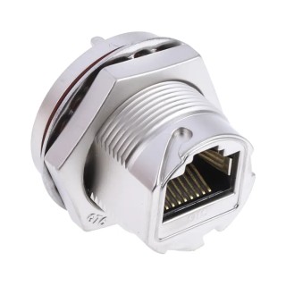 RS PRO RJ45 Connector Female Panel Mount Shielded Straight 1 Port RJ45