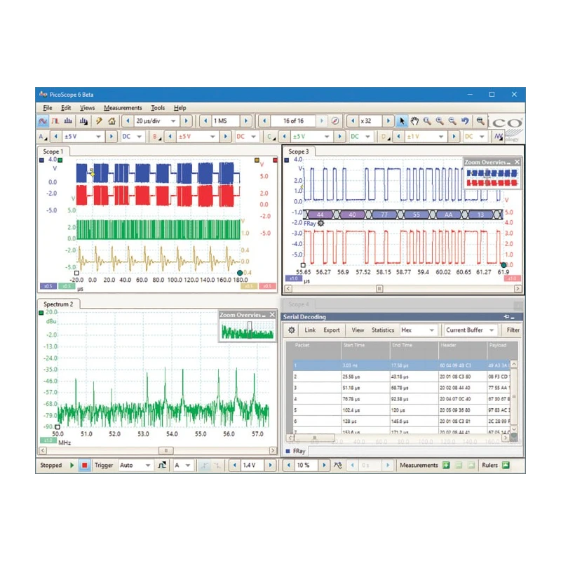 Pico Technology 25 MHz PC Based Oscilloscope 16-Channel Mixed Signal with Arbitrary Waveform Generator PicoScope 2205A MSO