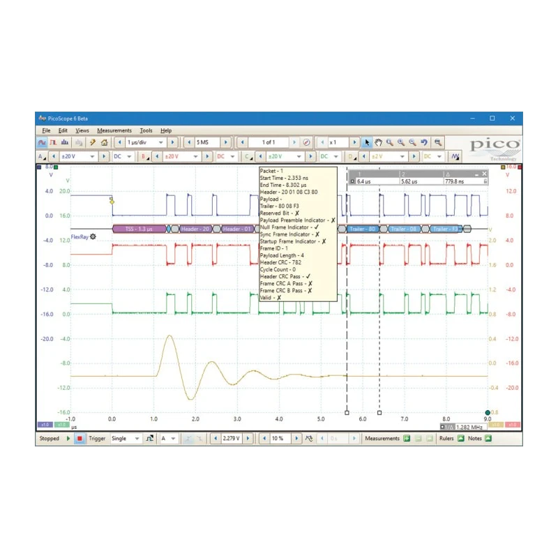 Pico Technology 25 MHz PC Based Oscilloscope 16-Channel Mixed Signal with Arbitrary Waveform Generator PicoScope 2205A MSO
