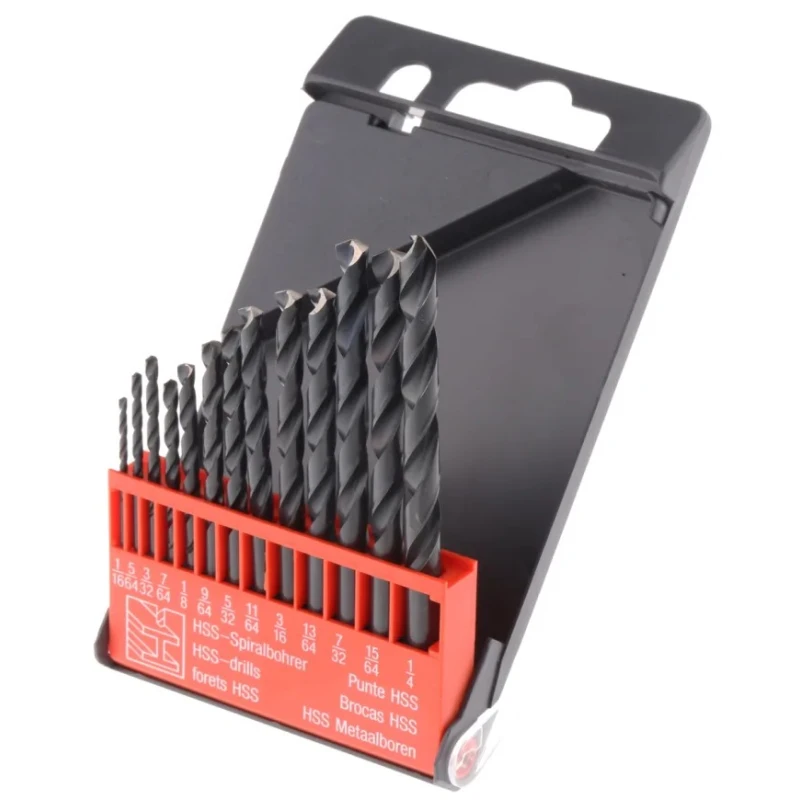 RS PRO 13-Piece Twist Set for Metal HSS Drill Bits 1/16 in Min, 0.25 in Max 434-4607
