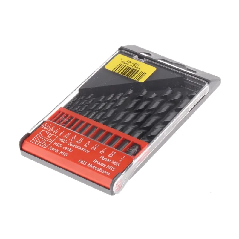 RS PRO 13-Piece Twist Set for Metal HSS Drill Bits 1/16 in Min, 0.25 in Max 434-4607