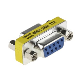 Phoenix Contact Female 9-Way D-Sub to Female 9-Way D-Sub Adapter Chromated Steel Housing Gold Plated Contacts 1688722