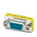 Phoenix Contact Female 9-Way D-Sub to Female 9-Way D-Sub Adapter Chromated Steel Housing Gold Plated Contacts 1688722