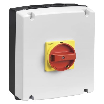 Lovato Electric 3-Pole Panel Isolator Switch IP65, 80A, 45 kW, Screw Terminal, Panel Mount 