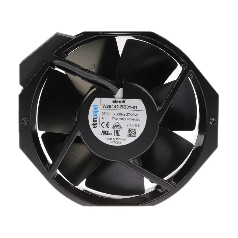 ebm-papst W2E142 Series AC Ball Bearing Axial Fan 230V AC 25W 330 m³/h 120 mA IP22 150x172x38 mm 