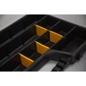 RS PRO Adjustable Compartments 17 Cell Transparent Black Polypropylene Compartment Box 60mm x 510mm x 330mm 435-0191