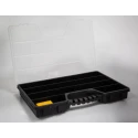 RS PRO Adjustable Compartments 17 Cell Transparent Black Polypropylene Compartment Box 60mm x 510mm x 330mm 435-0191