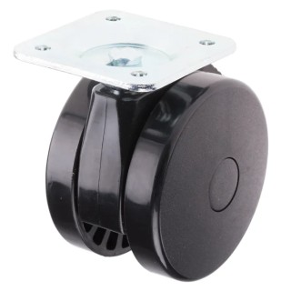 RS PRO Swivel Castor with 75 kg Capacity, 80 mm Polyurethane Wheel, Ball Bearing Hub, Overall Height 101mm 435-1324